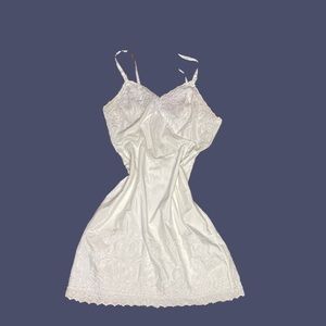 Vintage Sears white slip dress